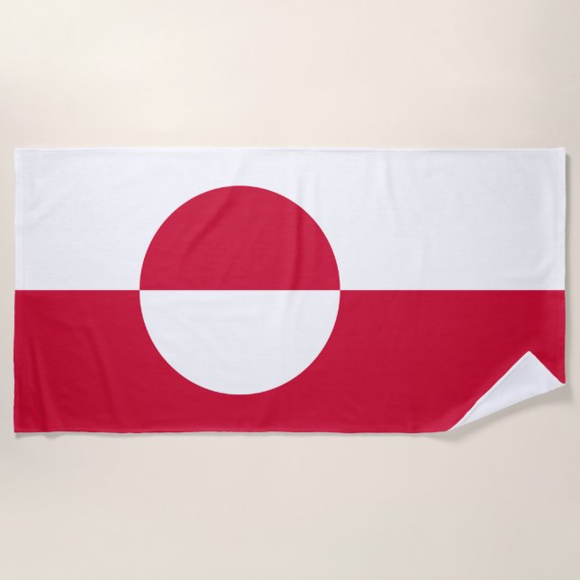 Flagge Grönlands Strandtuch (Vorderseite)