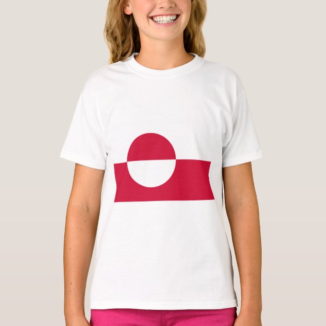 Flagge Grönlands T-Shirt (Vorderseite)