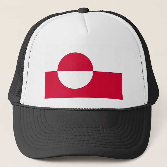 Flagge Grönlands Truckerkappe (Vorderseite)