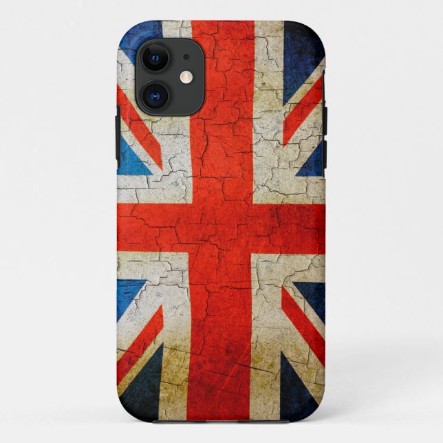 Flagge Grunge Großbritannien Case-Mate iPhone Hülle (Rückseite)