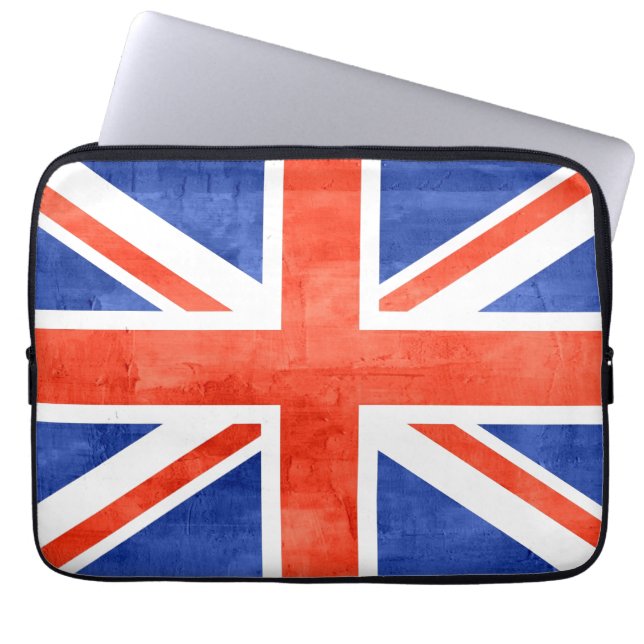 Flagge Grunge Vereinigtes Königreich Laptopschutzhülle (Vorderseite)