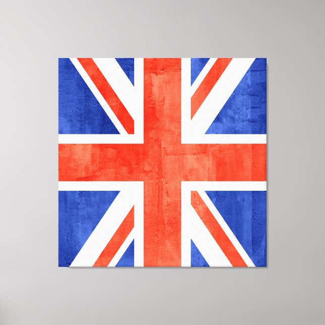 Flagge Grunge Vereinigtes Königreich Leinwanddruck (Vorderseite)