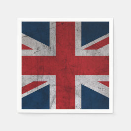 Flagge Grunge Vereinigtes Königreich Serviette