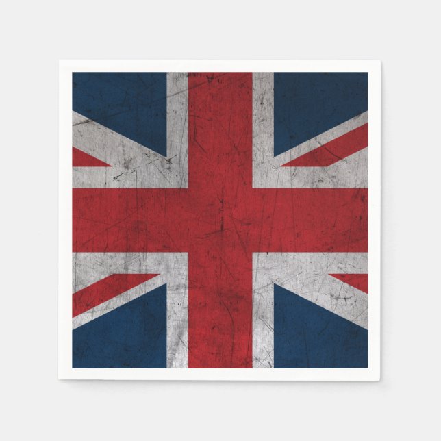 Flagge Grunge Vereinigtes Königreich Serviette (Vorderseite)
