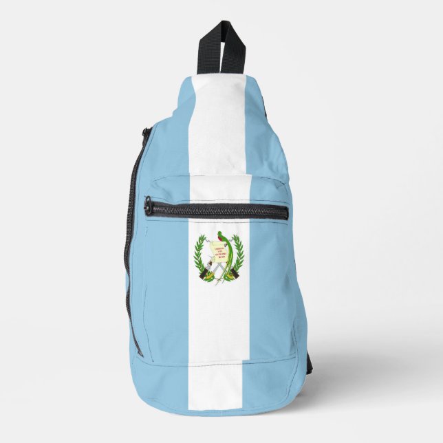 Flagge Guatemalas Crossbody Bag (Vorderseite)