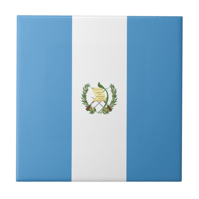 Flagge Guatemalas Fliese (Vorderseite)