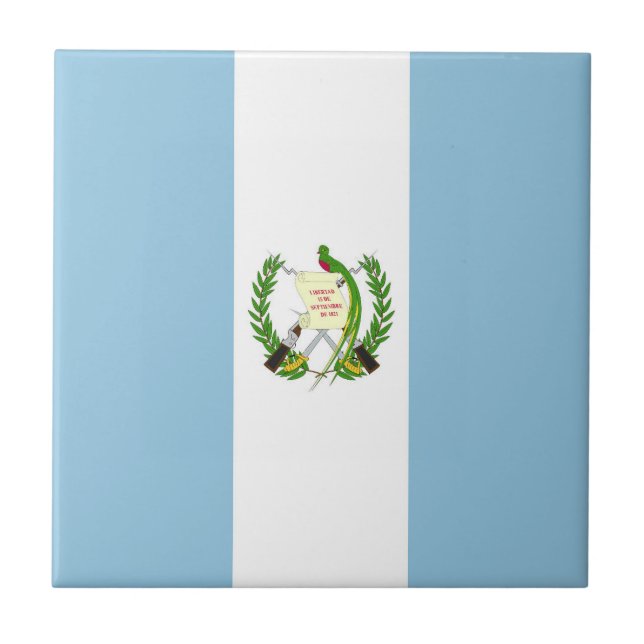 Flagge Guatemalas Fliese (Vorderseite)