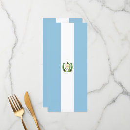 Flagge Guatemalas Menükarte