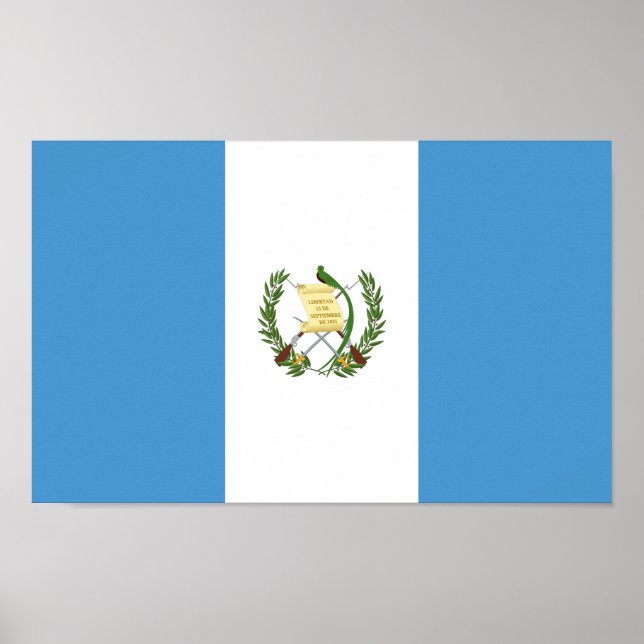 Flagge Guatemalas Poster (Vorne)