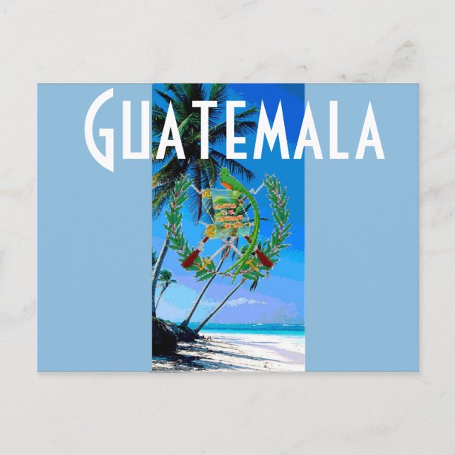 Flagge Guatemalas Postkarte (Vorderseite)