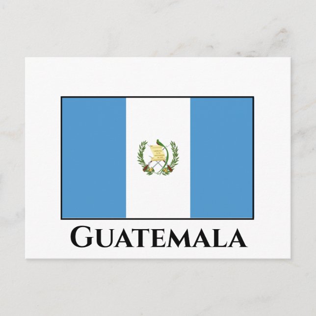 Flagge Guatemalas Postkarte (Vorderseite)