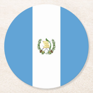 Flagge Guatemalas Runder Pappuntersetzer