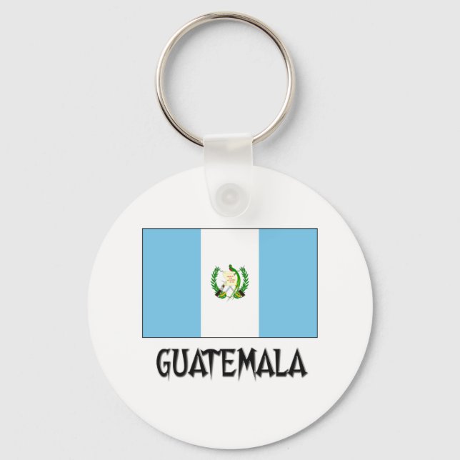 Flagge Guatemalas Schlüsselanhänger (Vorderseite)