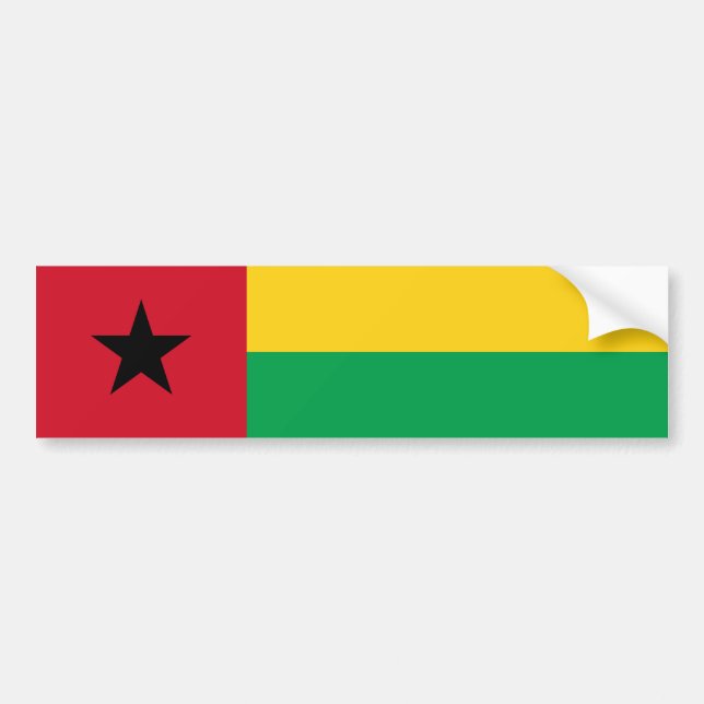 Flagge Guinea-Bissau Autoaufkleber (Vorne)