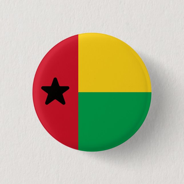 Flagge Guinea-Bissau Button (Vorderseite)