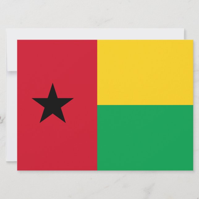 Flagge Guinea-Bissau Karte (Vorderseite)