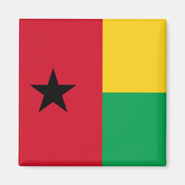 Flagge Guinea-Bissau Magnet (Vorne)
