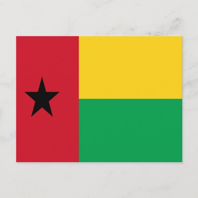 Flagge Guinea-Bissau Postkarte (Vorderseite)