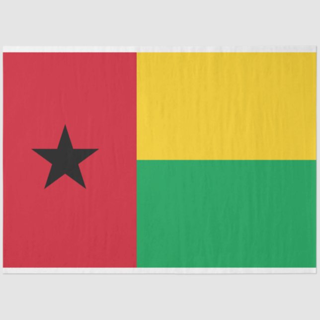 Flagge Guinea-Bissau Seidenpapier (Vorderseite)