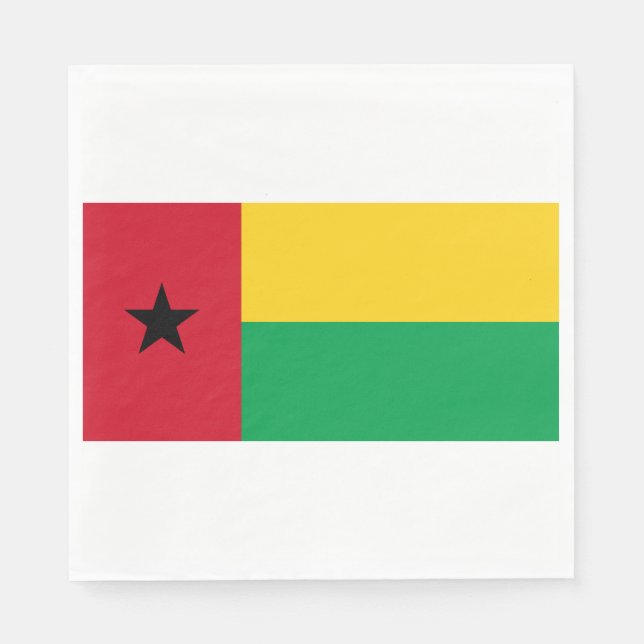 Flagge Guinea-Bissau Serviette (Vorderseite)