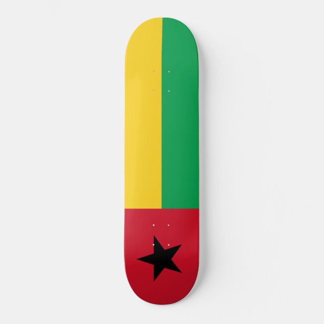 Flagge Guinea-Bissau Skateboard (Vorderseite)