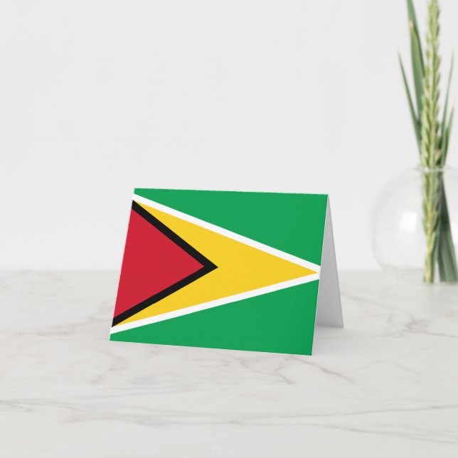 Flagge Guyana (Guyana) Karte (Vorderseite)