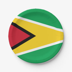 Flagge Guyana (Guyana) Pappteller