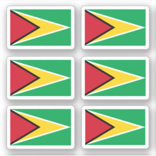 Flagge Guyanas Aufkleber