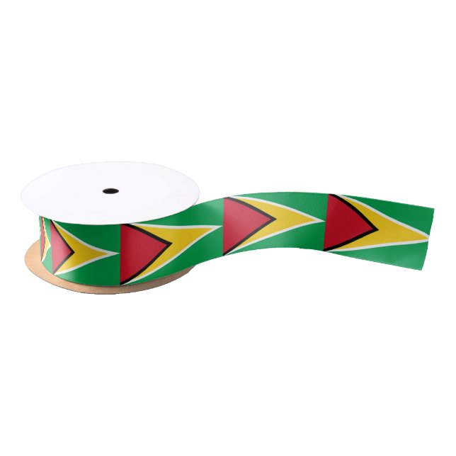 Flagge Guyanas Satinband (Spule)