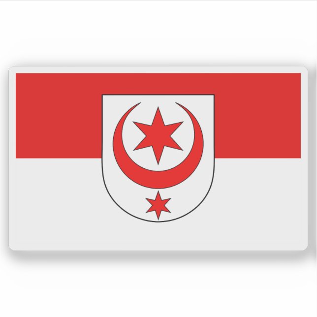 Flagge Halle (Saale), Deutschland Aufkleber (Vorderseite)