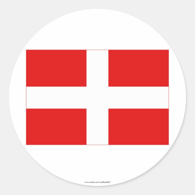 Flagge Haute-Savoie Runder Aufkleber (Vorderseite)