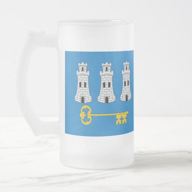 Flagge Havannas, Kuba Mattierte Tasse von Glasbäer (Links)