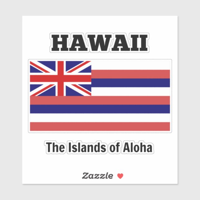 Flagge Hawaiis Aufkleber (Blatt)