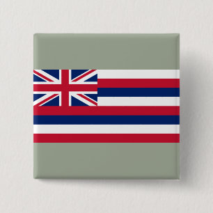 Flagge Hawaiis (US-Staat) Button