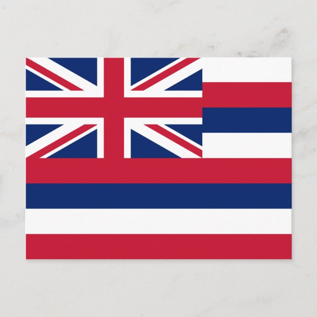Flagge Hawaiis (US-Staat) Postkarte (Vorderseite)