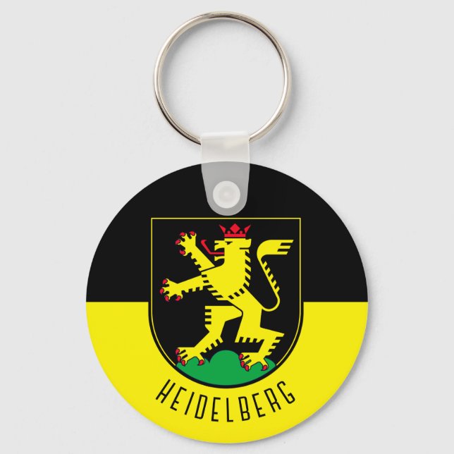 Flagge Heidelbergs - DEUTSCHLAND Schlüsselanhänger (Vorderseite)