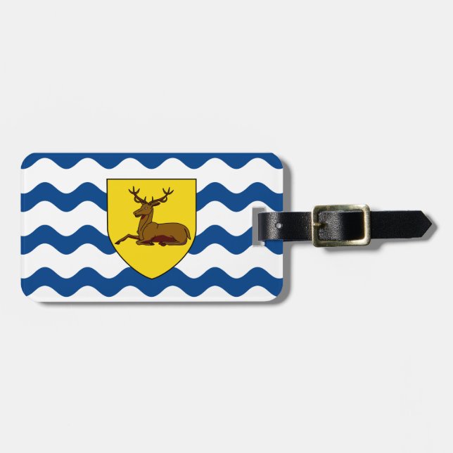 Flagge Hertfordshire Gepäckmarke Gepäckanhänger (Vorderseite horizontal)