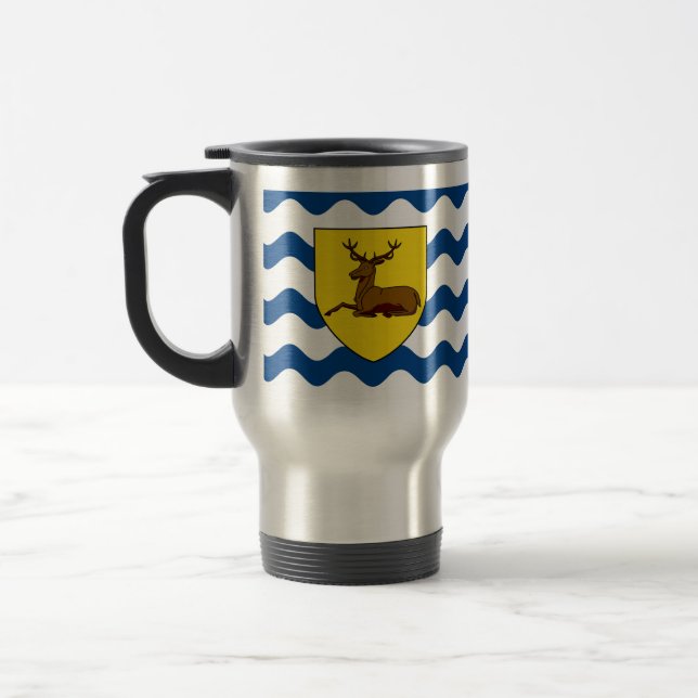Flagge Hertfordshire Travel Mug Reisebecher (Links)