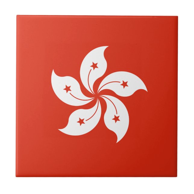Flagge Hongkong Fliese (Vorderseite)