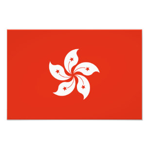 Flagge Hongkong Fotodruck