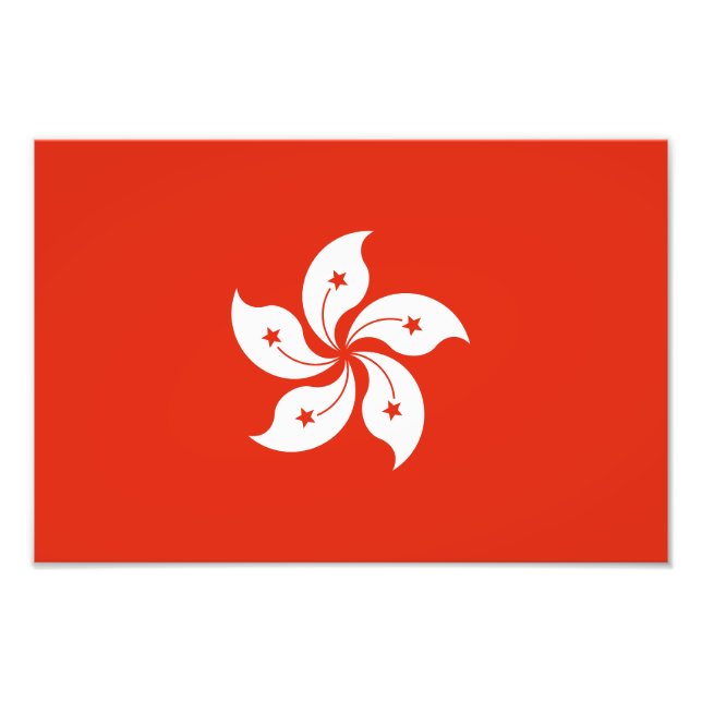 Flagge Hongkong Fotodruck (Vorne)