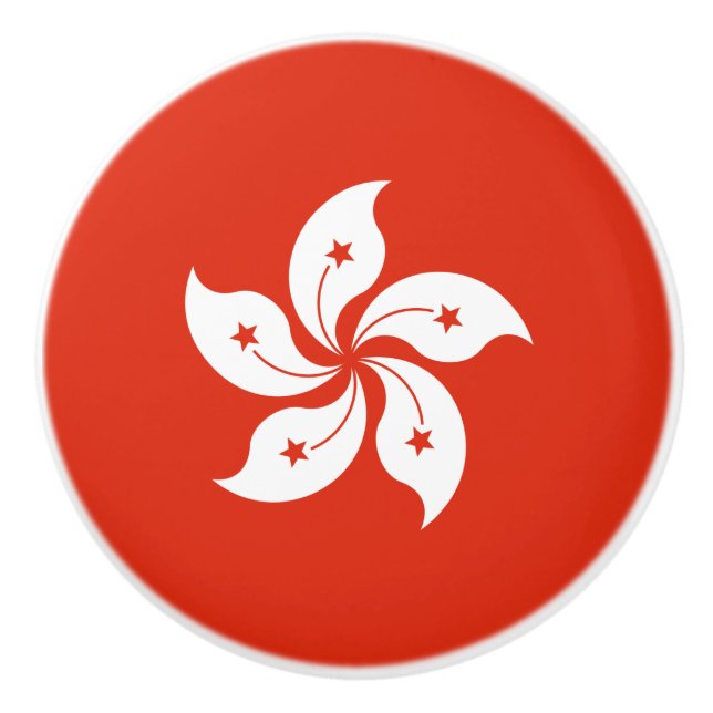 Flagge Hongkong Keramikknauf (Vorderseite)