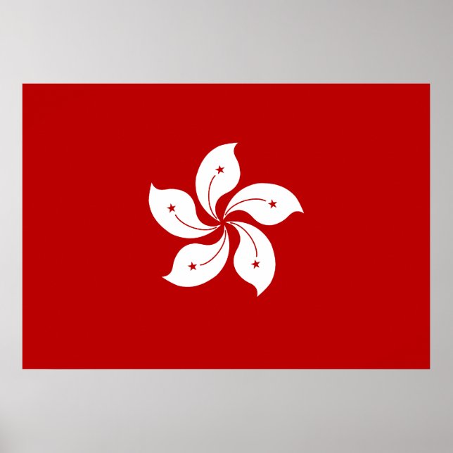 Flagge Hongkong Poster (Vorne)