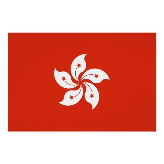 Flagge Hongkong Poster (Vorderseite)