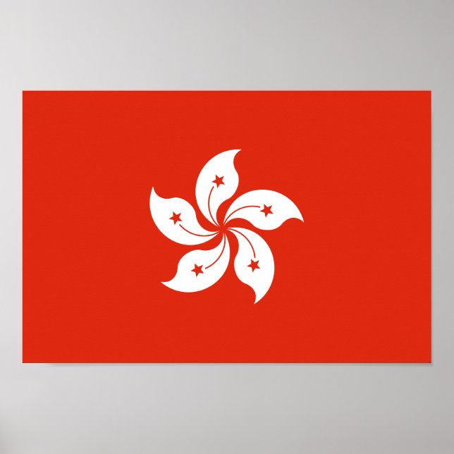 Flagge Hongkong Poster (Vorne)
