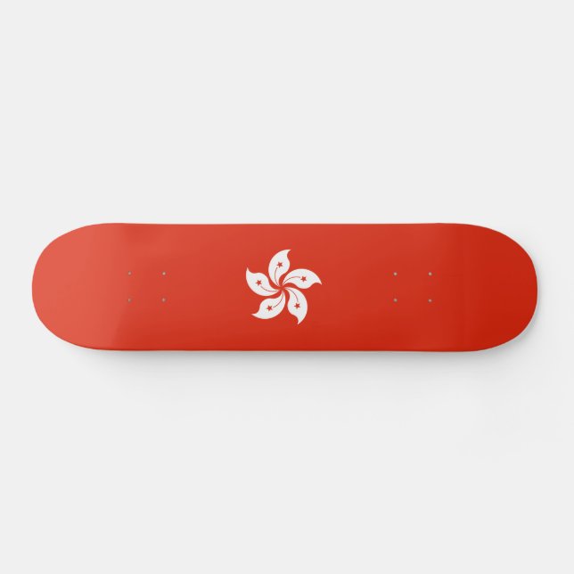 Flagge Hongkong Skateboard (Horizontal)