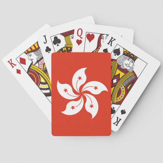 Flagge Hongkong Spielkarten (Rückseite)