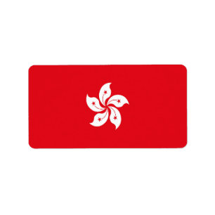 Flagge Hongkongs Adressaufkleber