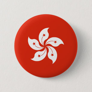 Flagge Hongkongs Button