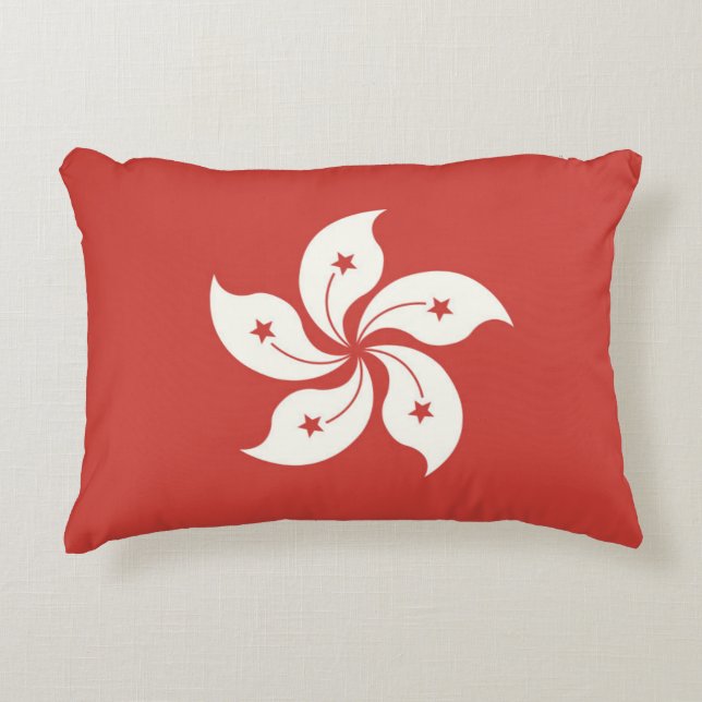 Flagge Hongkongs Dekokissen (Vorderseite)